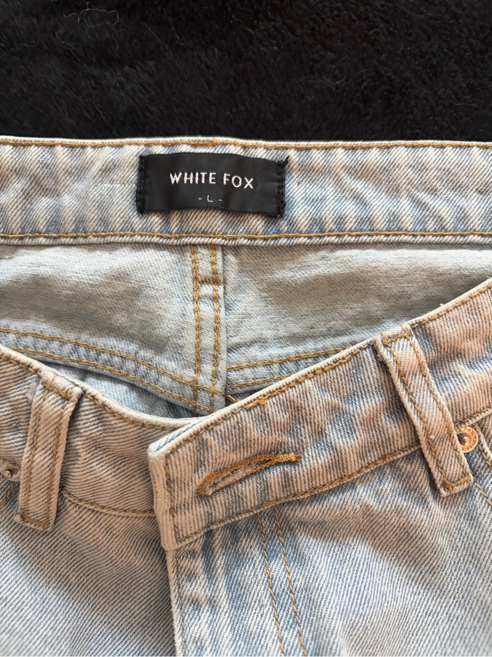 WHITE FOX Light Wash Denim Jean skort